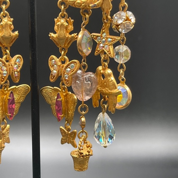 Kirk’s Folly Moon & Butterfly ~ RARE ~ CLIP ON EARRINGS - Picture 4 of 9